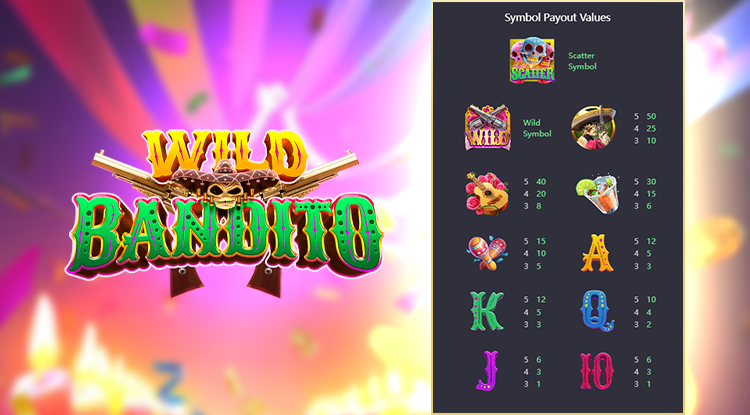 Wild Bandito slot game - Paytable
